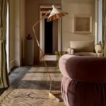 MAYOTTE LARGE OFFSET BRASS FLOOR LAMP