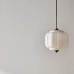 ELOISE WHITE SCALLOP MILK GLASS PENDANT CEILING LIGHT