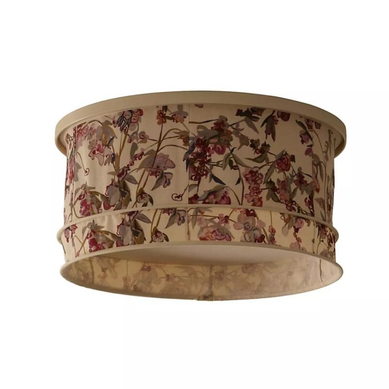 TULIP HAND STITCHED COTTON DRUM MAGNETIC SLIP SHADE