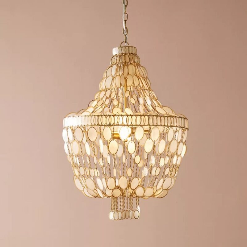 OVAL CAPIZ CHANDELIER
