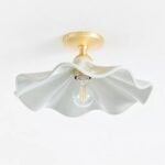 BOBBI WAVY CERAMIC FLUSH MOUNT LIGHT