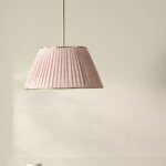 LEE BRASS 24 INCH RUCHED PRINTED SEMI FLUSH MOUNT PENDANT LIGHT KARI