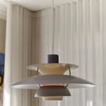 PH5 SPUN TIERED THREE SHADE METAL PENDANT LIGHT GREY