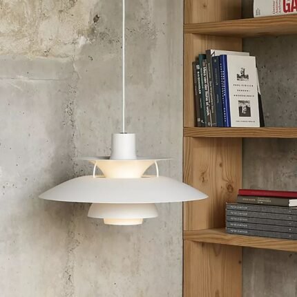 PH5 SPUN TIERED THREE SHADE METAL PENDANT LIGHT BLUSH PINK