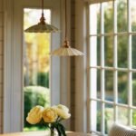 GRETA SCALLOPED METAL PENDANT LIGHT TOFU