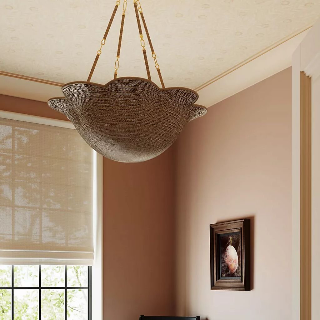 ARDONIA ABACA PETAL BOWL CHANDELIER ARDONIA ABACA PETAL BOWL CHANDELIER