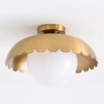 SIMONE SCALLOPED GLOBE FLUSH MOUNT