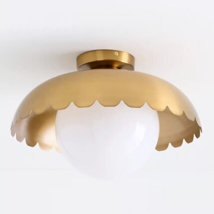 SIMONE SCALLOPED GLOBE FLUSH MOUNT