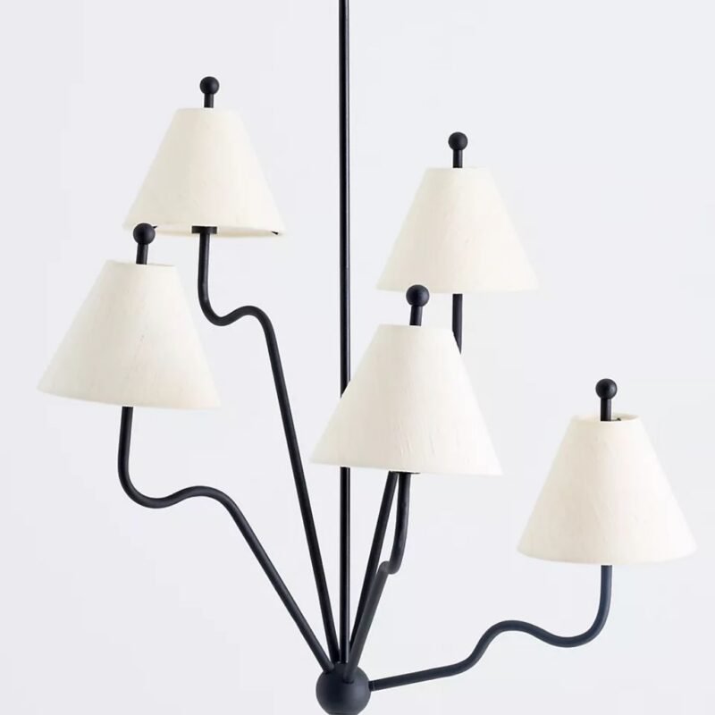 BEATRICE 5 ARM WAVY CHANDELIER