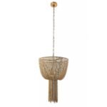 YALE DRAPED BRASS CHAIN CHANDELIER