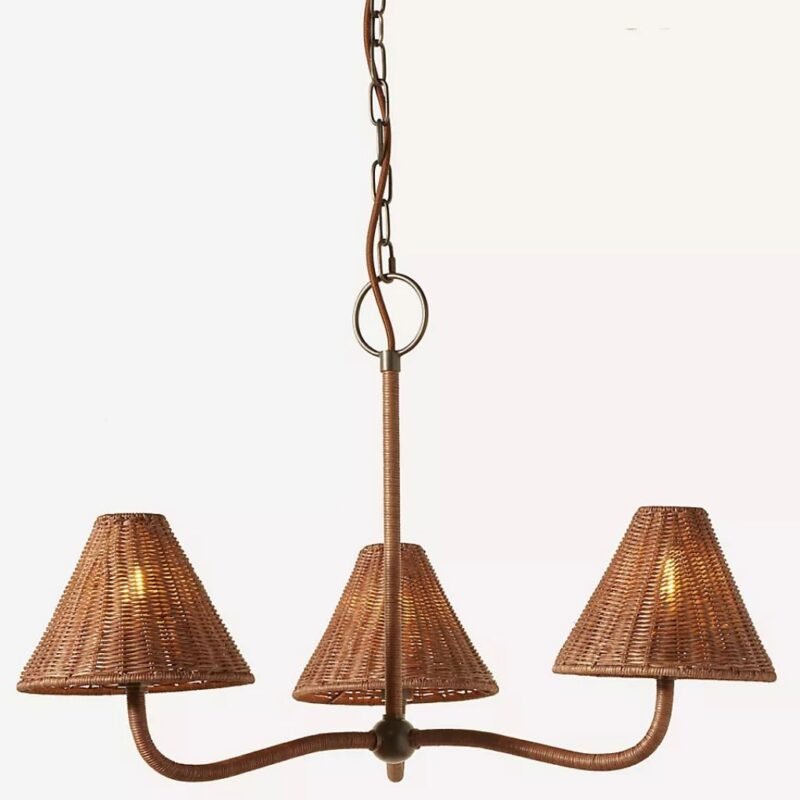 DELPHINE WICKER CHANDELIER