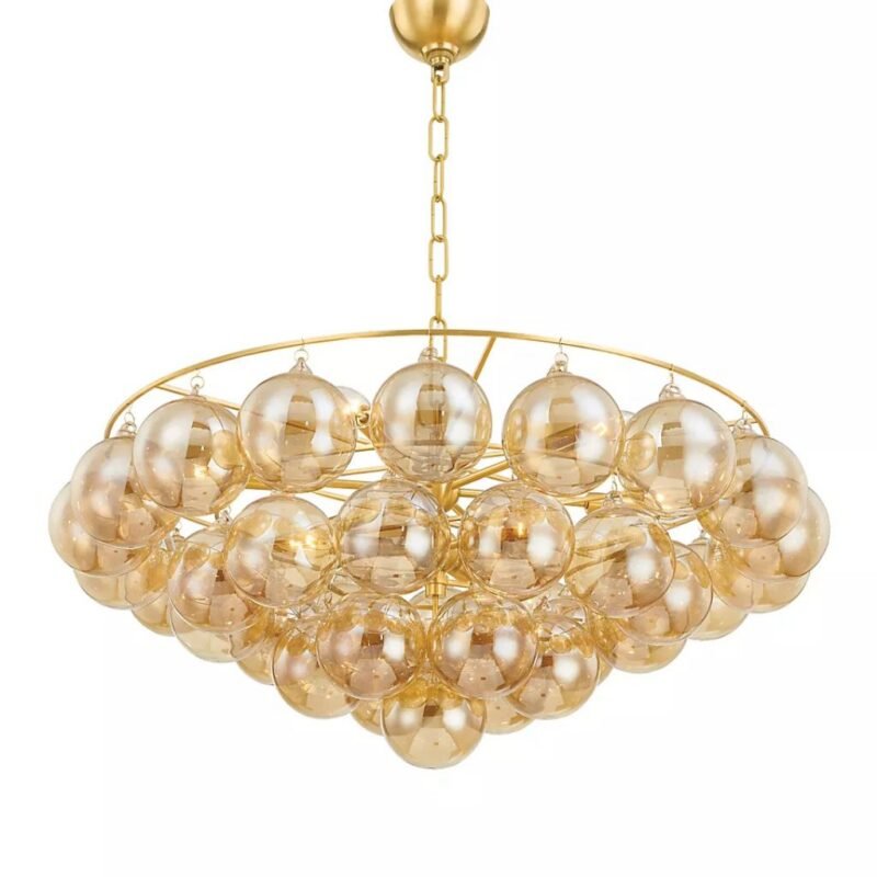 MITZI MIMI AGED BRASS CHANDELIER