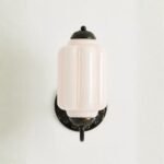 THE ELOISE SCALLOP MILK GLASS SCONCE WALL LIGHT BLUSH PINK