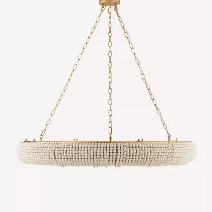 MELROSE WOOD BEADED CHANDELIER