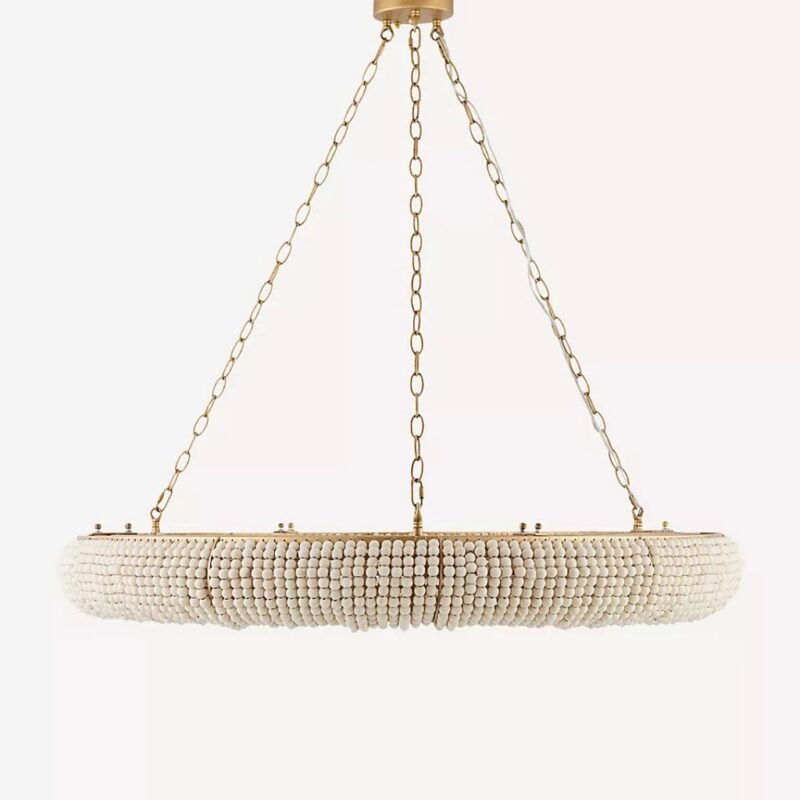 MELROSE WOOD BEADED CHANDELIER