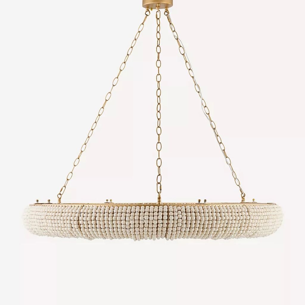 MELROSE WOOD BEADED CHANDELIER MELROSE WOOD BEADED CHANDELIER