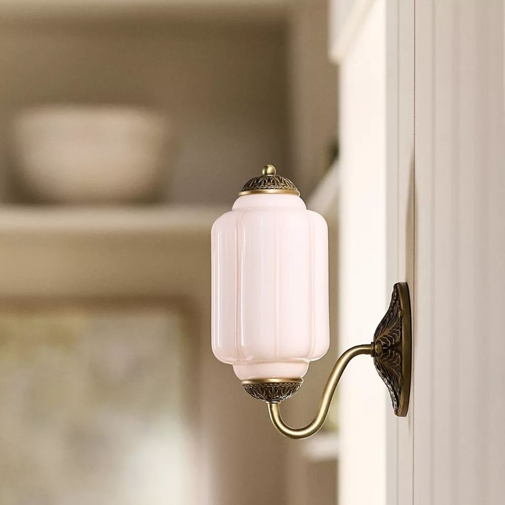 THE ELOISE SCALLOP MILK GLASS SCONCE WALL LIGHT PINK THE ELOISE SCALLOP MILK GLASS SCONCE WALL LIGHT PINK