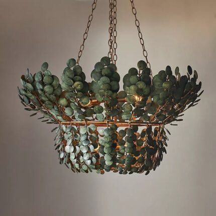 BILAL LARGE GREEN COCONUT CHANDELIER