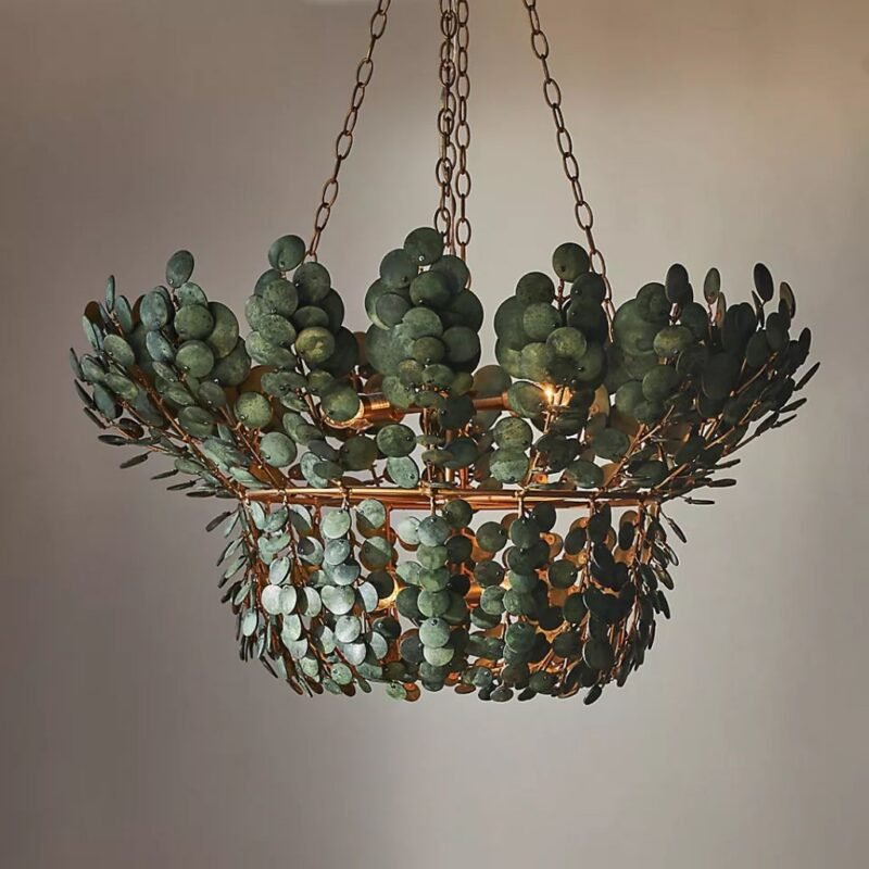 BILAL LARGE GREEN COCONUT CHANDELIER