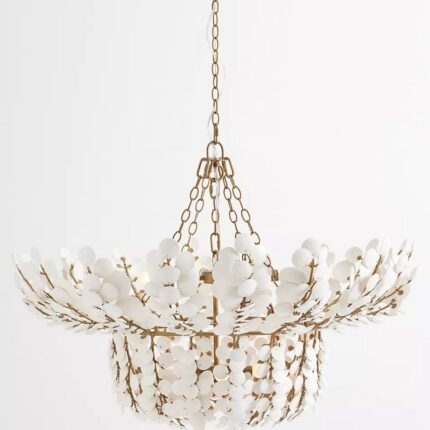 BILAL LARGE CREAM COCONUT CHANDELIER