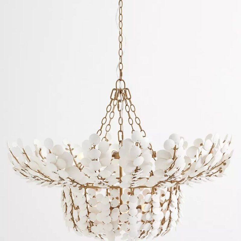 BILAL LARGE CREAM COCONUT CHANDELIER