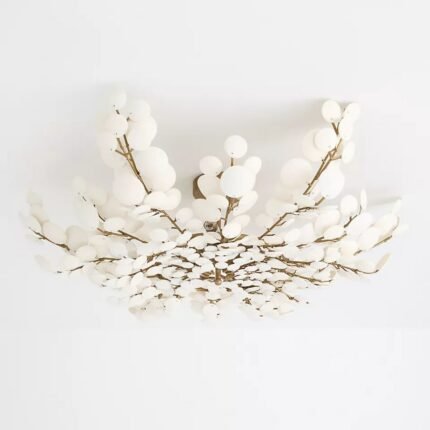 BILAL COCONUT FLUSH MOUNT CEILING LIGHT CREAM