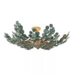 BILAL COCONUT FLUSH MOUNT CEILING LIGHT GREEN
