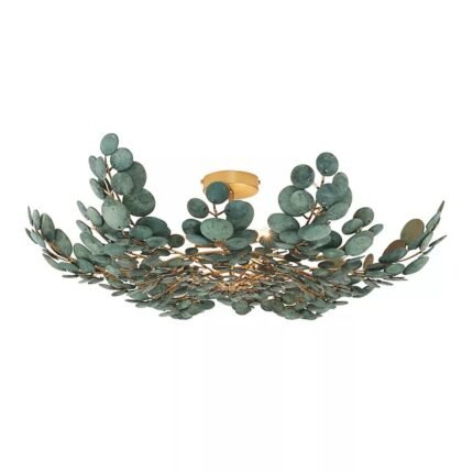 BILAL COCONUT FLUSH MOUNT CEILING LIGHT GREEN