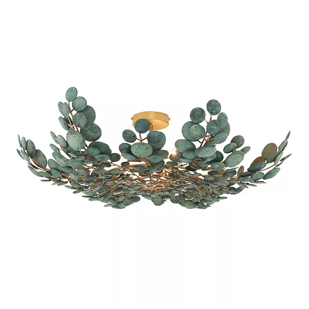 BILAL COCONUT FLUSH MOUNT CEILING LIGHT GREEN BILAL COCONUT FLUSH MOUNT CEILING LIGHT GREEN