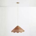 MAUDE SCALLOPED RATTAN PENDANT LIGHT