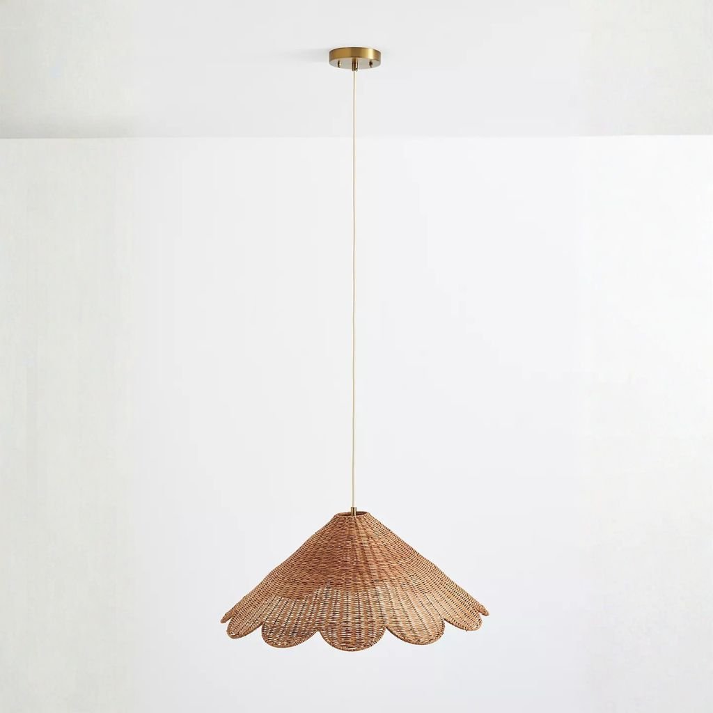 MAUDE SCALLOPED RATTAN PENDANT LIGHT MAUDE SCALLOPED RATTAN PENDANT LIGHT