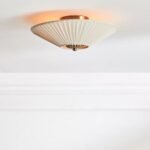 STEFANIE PLEATED SILK FLUSH MOUNT LIGHT