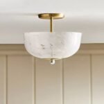 MARGUERITE DOTTED GLASS FLUSH MOUNT LIGHT