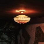 STEFANIE SILK SEMI FLUSH MOUNT LIGHT