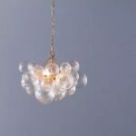 TALIA SWIRLED GLASS SEMI FLUSH MOUNT PENDANT LIGHT