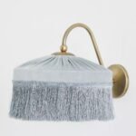 SINCLAIR TASSEL FRINGED VELVET SCONCE WALL LIGHT BLUE