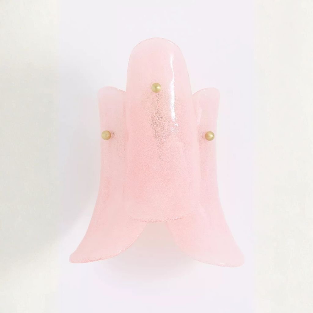 ANISA TIERED PETAL GLASS SCONCE PINK ANISA TIERED PETAL GLASS SCONCE PINK