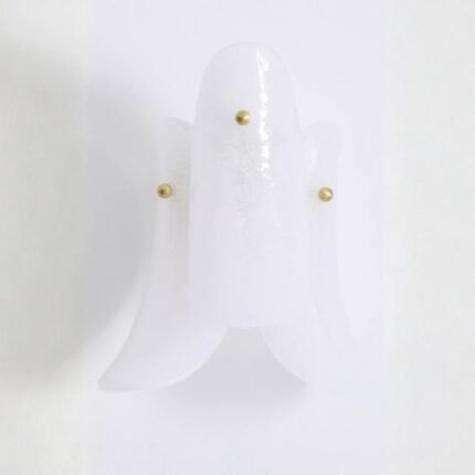 ANISA TIERED PETAL GLASS SCONCE WHITE
