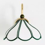 VICKY SCALLOPED WOOD WALL SCONCE GREEN