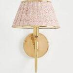 LEE BRASS FABRIC SHADE SCONCE WALL LIGHT KARI
