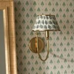 LEE BRASS FABRIC SHADE SCONCE WALL LIGHT