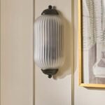 THE ELOISE SCALLOP CLEAR GLASS FLUSH SCONCE WALL LIGHT