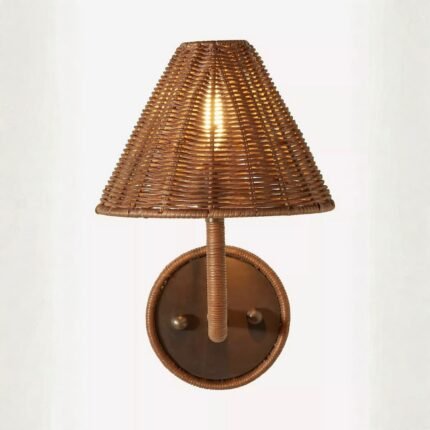 DELPHINE WICKER SCONCE