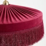 SINCLAIR TASSEL FRINGED VELVET PENDANT BURGUNDY