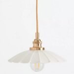 GRETA SCALLOPED METAL PENDANT LIGHT TOFU | MINIATURE LAMPS