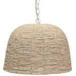 HIGH TIDE LIGHT WOOD BEADED PENDANT WINE | WOODEN LAMP