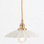 GRETA SCALLOPED METAL PENDANT LIGHT TOFU | MINIATURE LAMPS