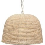 HIGH TIDE LIGHT WOOD BEADED PENDANT WINE | WOODEN LAMP
