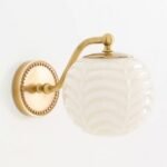 CHARLOTTE MILK GLASS SCONCE IN CREAM