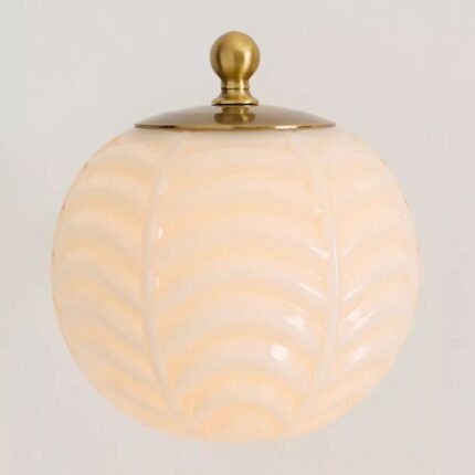 CHARLOTTE MILK GLASS WALL LIGHT IN CREAM